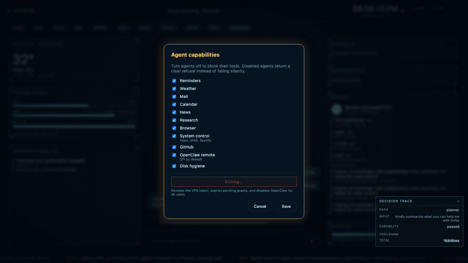 3. One-button kill-switch — confirmed